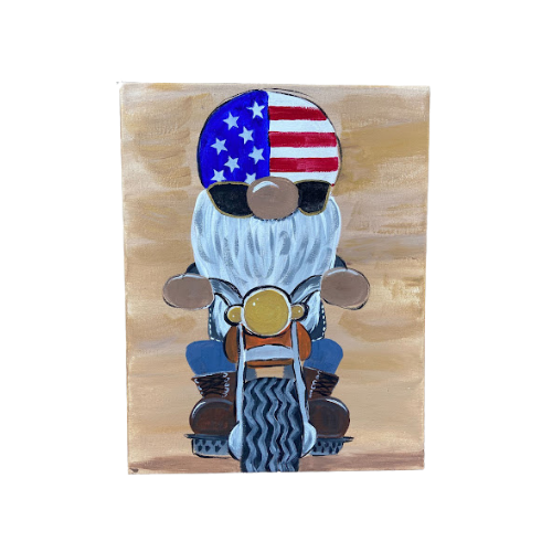 Canvas Biker Gnome