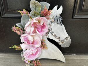 This horse head is great to display on a wall or shelf.