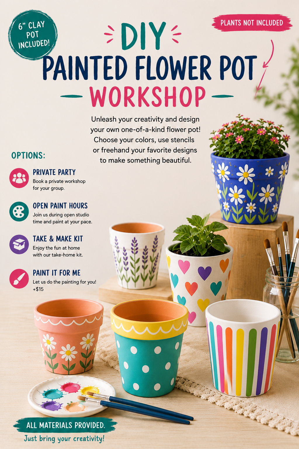 Painted Flower Pot Workshop